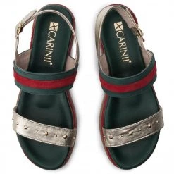 Mules Et Sandales Sandales CARINII - B5103 H33-I64-L87-986 Multicolore, Or 10 Mules Et Sandales Sandales CARINII - B5103 H33-I64-L87-986 Multicolore, Or -Carinii Soldes 0000201225455 05 sw