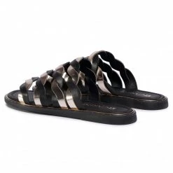 Mules Et Sandales Mules / Sandales De Bain CARINII - B6026 353-180-000-000 Noir, Or -Carinii Soldes 0000207715417 04 ppi