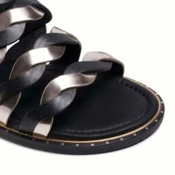 Mules Et Sandales Mules / Sandales De Bain CARINII - B6026 353-180-000-000 Noir, Or -Carinii Soldes 0000207715417 06 ppi