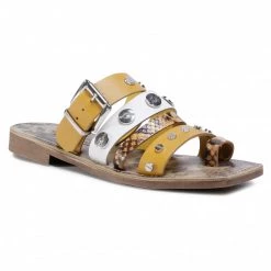 Mules Et Sandales Tongs CARINII - B6027 187-000-000-000 Multicolore, Jaune