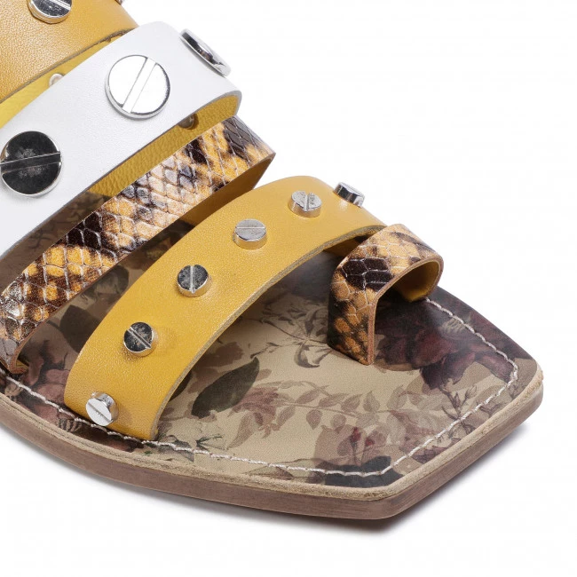 Mules Et Sandales Tongs CARINII - B6027 187-000-000-000 Multicolore, Jaune 6 Mules Et Sandales Tongs CARINII - B6027 187-000-000-000 Multicolore, Jaune – Image 6