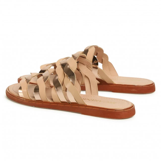 Mules Et Sandales Mules / Sandales De Bain CARINII - B6026 491-180-000-000 Beige, Or 3 Mules Et Sandales Mules / Sandales De Bain CARINII - B6026 491-180-000-000 Beige, Or – Image 3