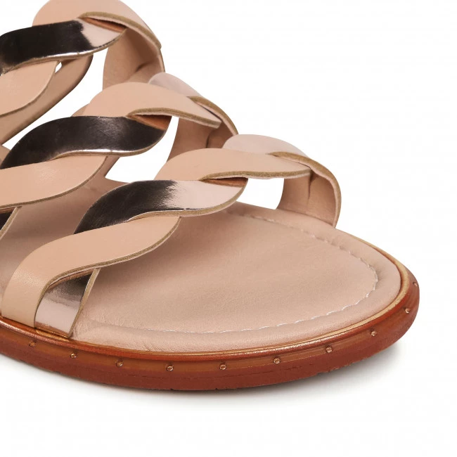 Mules Et Sandales Mules / Sandales De Bain CARINII - B6026 491-180-000-000 Beige, Or 6 Mules Et Sandales Mules / Sandales De Bain CARINII - B6026 491-180-000-000 Beige, Or – Image 6