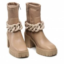 Bottes Et Autres Bottines CARINII - B7698 R77-000-000-E88 Beige -Carinii Soldes 0000209888713 08 rz