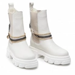 Bottes Et Autres Bottines Chelsea CARINII - B5962 R32-000-000-E33 Blanc -Carinii Soldes 0000209888737 08 mg kopia