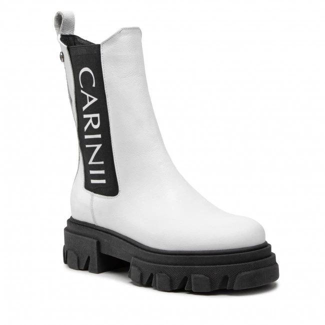 Bottes Et Autres Bottines Chelsea CARINII - B8020 I81-000-000-E33 Blanc 1 Bottes Et Autres Bottines Chelsea CARINII - B8020 I81-000-000-E33 Blanc