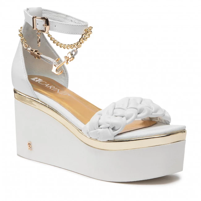 Mules Et Sandales Sandales CARINII - B7394 L46-000-000-E46 Blanc 1 Mules Et Sandales Sandales CARINII - B7394 L46-000-000-E46 Blanc