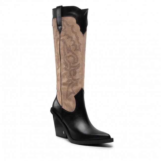 Bottes Et Autres Bottes CARINII - B8358 E50-O17-000-F23 Beige, Noir 1 Bottes Et Autres Bottes CARINII - B8358 E50-O17-000-F23 Beige, Noir