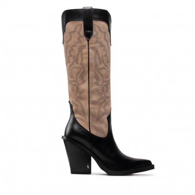 Bottes Et Autres Bottes CARINII - B8358 E50-O17-000-F23 Beige, Noir 2 Bottes Et Autres Bottes CARINII - B8358 E50-O17-000-F23 Beige, Noir – Image 2