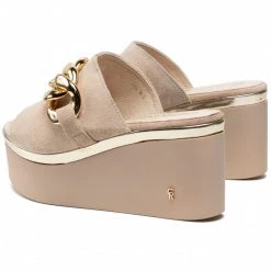 Mules Et Sandales Mules / Sandales De Bain CARINII - B7294 R30-000-000-E46 Beige -Carinii Soldes 5902632767427 02 pl