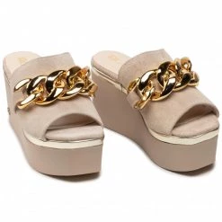 Mules Et Sandales Mules / Sandales De Bain CARINII - B7294 R30-000-000-E46 Beige -Carinii Soldes 5902632767427 07 pl