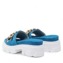 Mules Et Sandales Mules / Sandales De Bain CARINII - B7254 R61-000-000-E49 Bleu -Carinii Soldes 5902632788521 02 rz 1